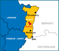 Carte de l'Alsace